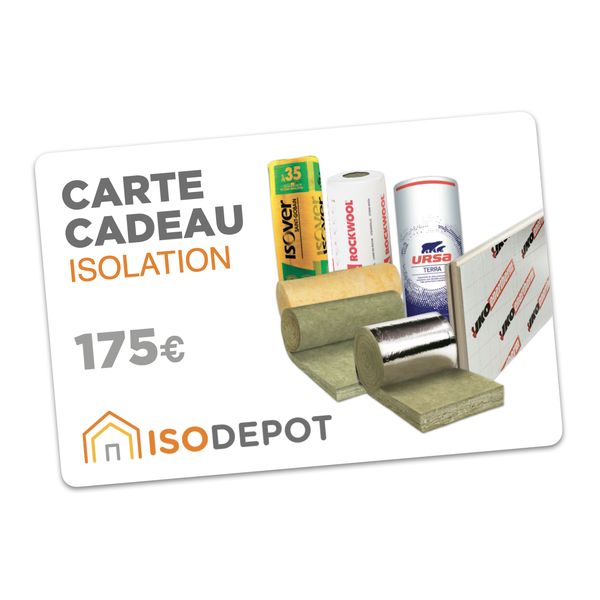 Photo de CARTE CADEAU ISOLATION ISODEPOT - VALEUR DE 175€